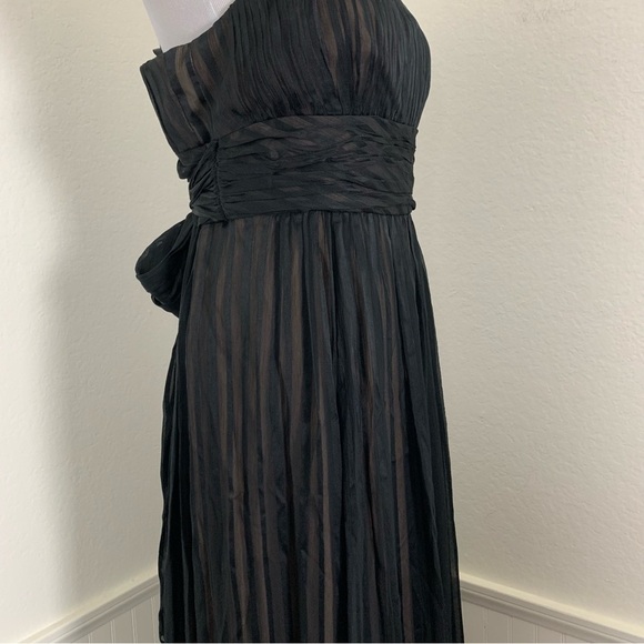 BCBG Max Azria Silk Chiffon Maxi Dress Black - Picture 7 of 17